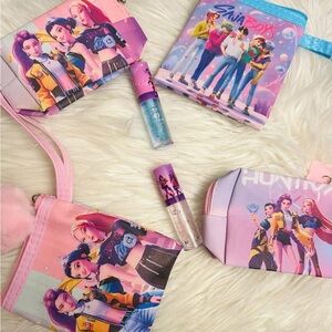 Girls' Pink & Purple Character One-Piece Pouch — Cute Crossbody Bag